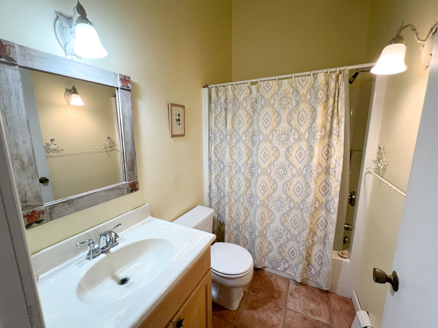 Hall Bath with a Shower Tub Combo, Main Level