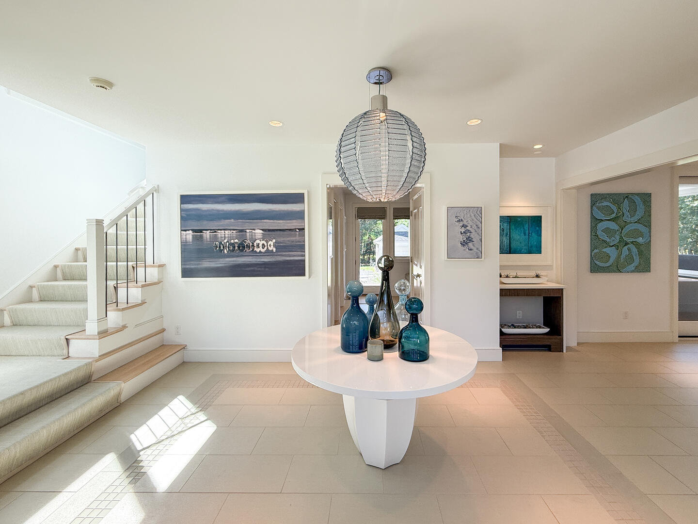 Foyer with Staircase to BR2
