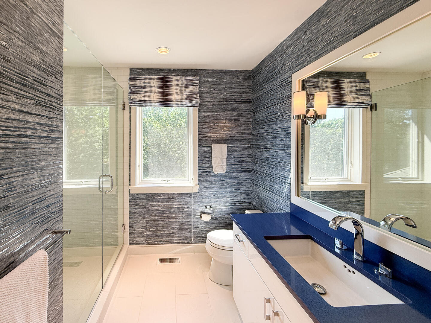 Hall Bath with a Shower Stall, Second Floor