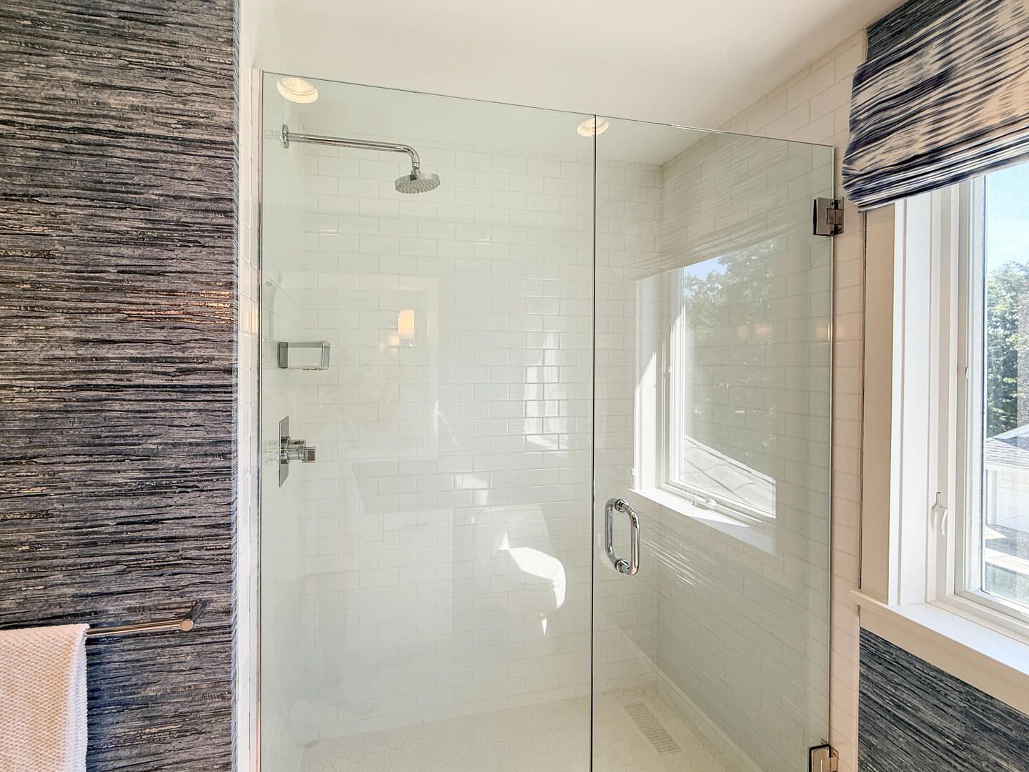 Hall Bath with a Shower Stall, Second Floor