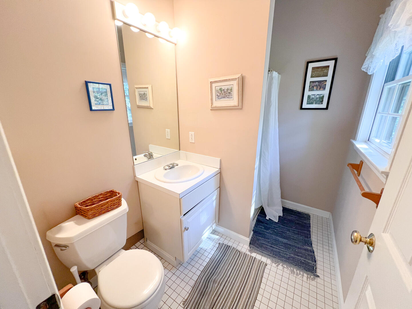 Hall Bath with a Shower Stall, Main Level