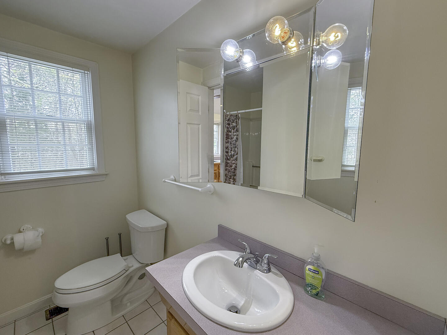 Hall Bath with Shower Stall, First Floor