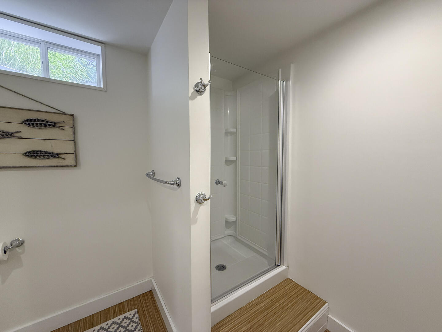 Hall Bath with Shower Stall, Lower Level