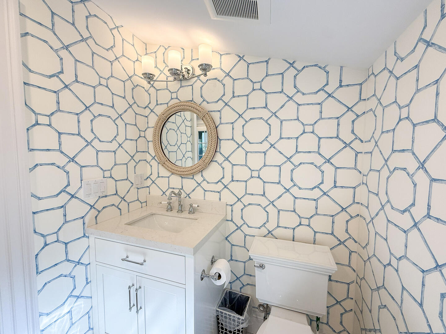 Hall Bath with Shower Stall, First Floor