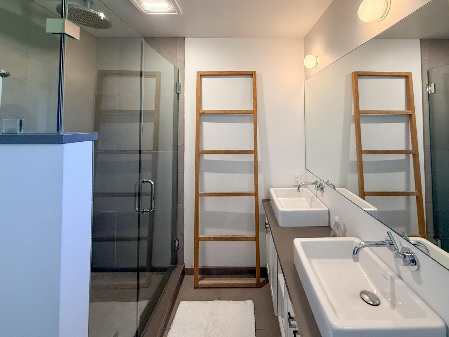 Hall Bath with a Shower Stall, First Floor