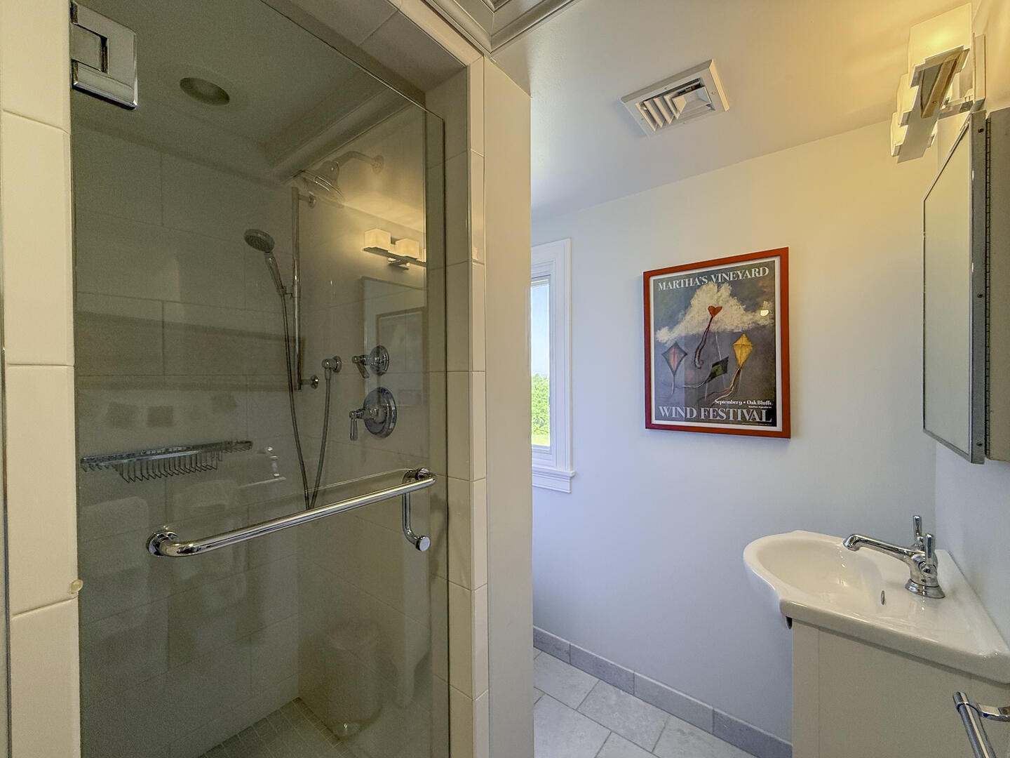 Hall Bath with Shower Stall, Second Floor