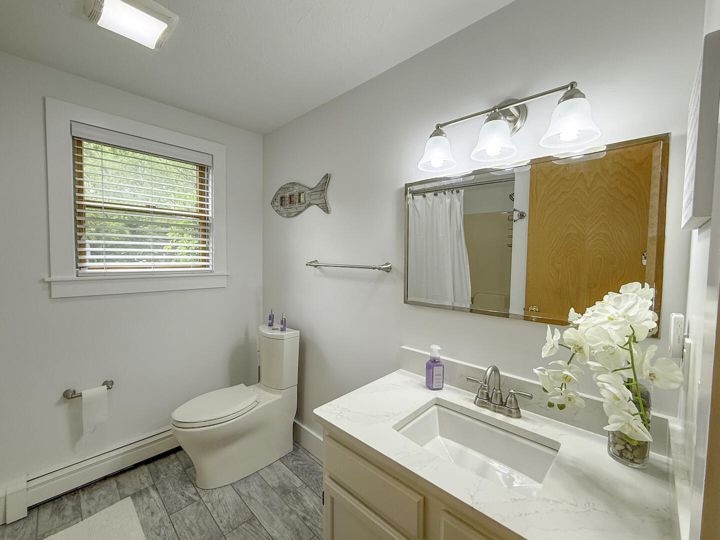 Hall Bath with Shower Tub Combo, First Floor 
