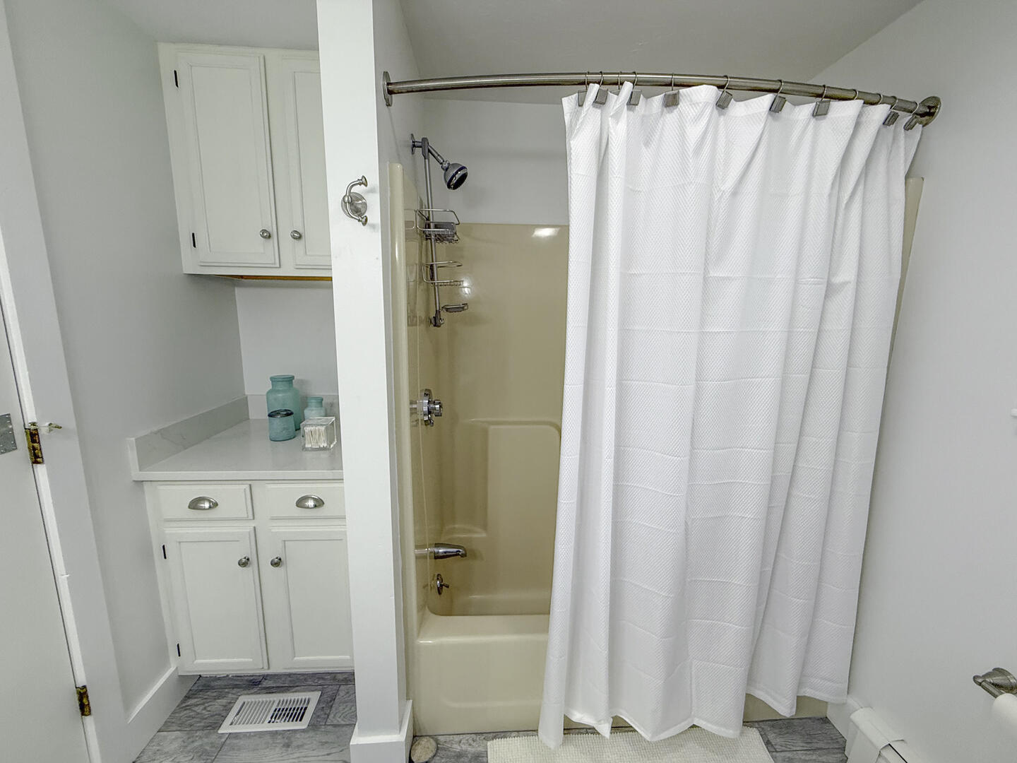 Hall Bath with Shower Tub Combo, First Floor 