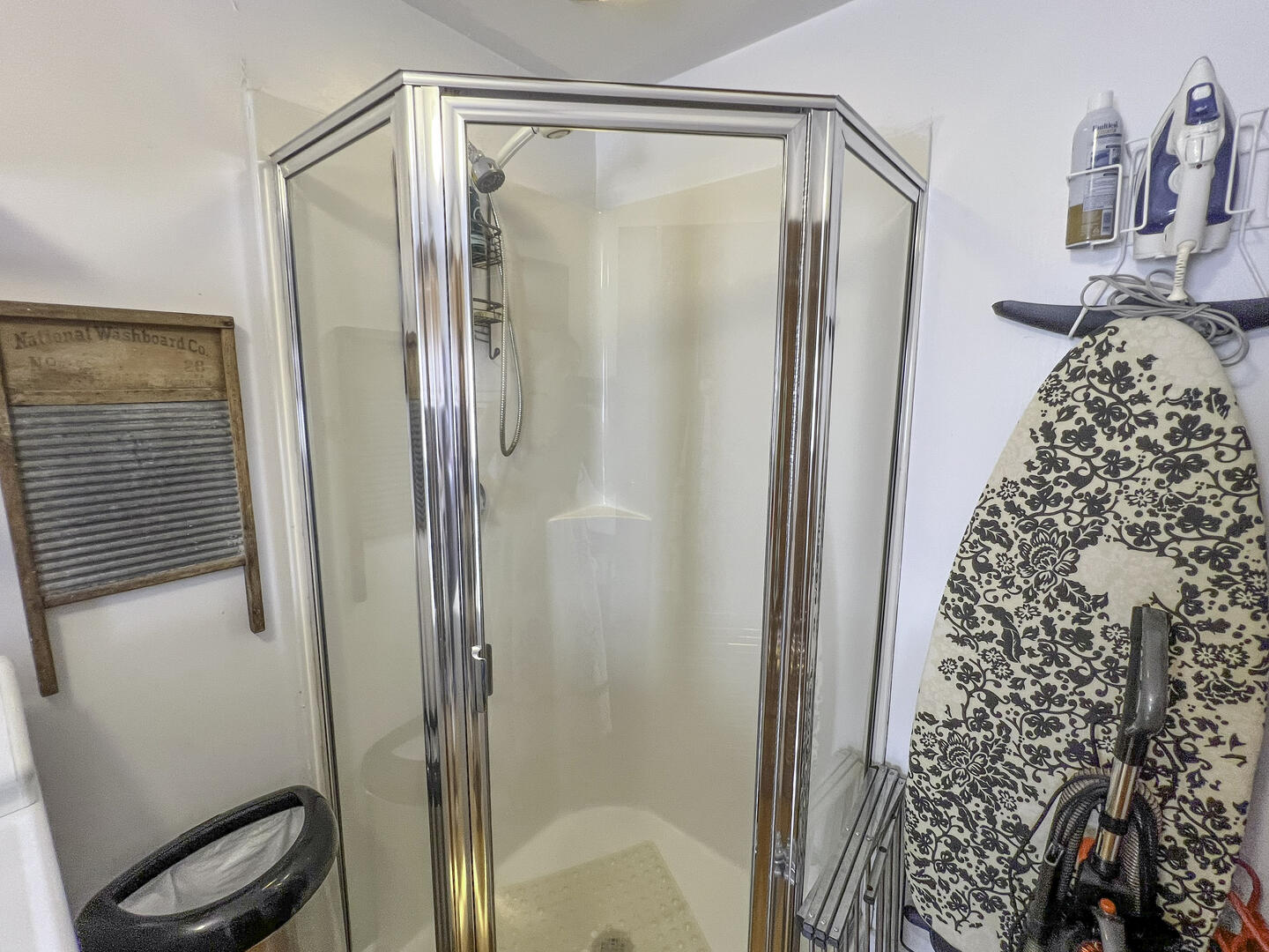 Laundry Room with Shower Stall, First Floor