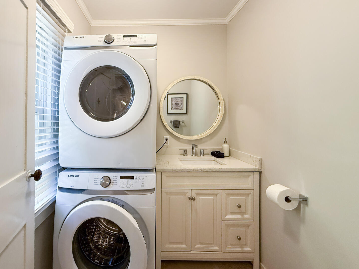 Powder Room. Laundry, First Floor