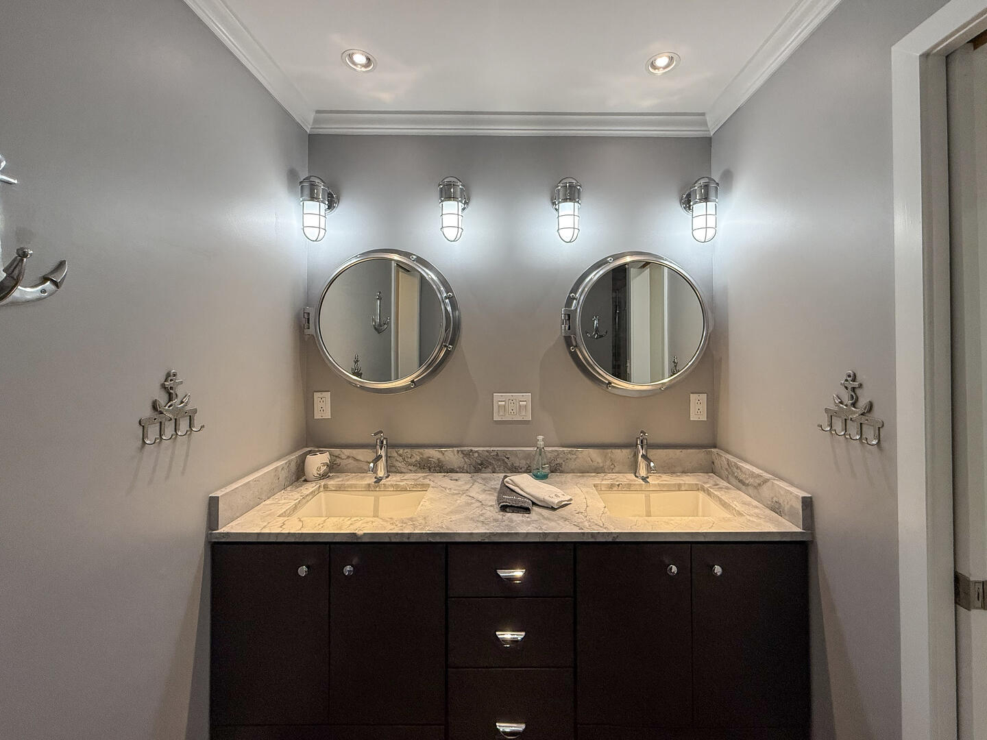 Hall Bath/Laundry with a Shower Stall, First Floor