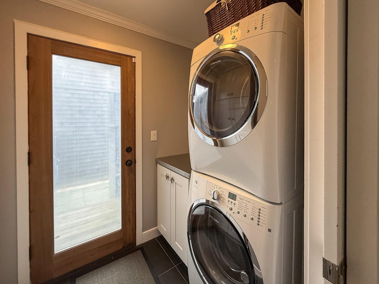 Hall Bath/Laundry with a Shower Stall, First Floor