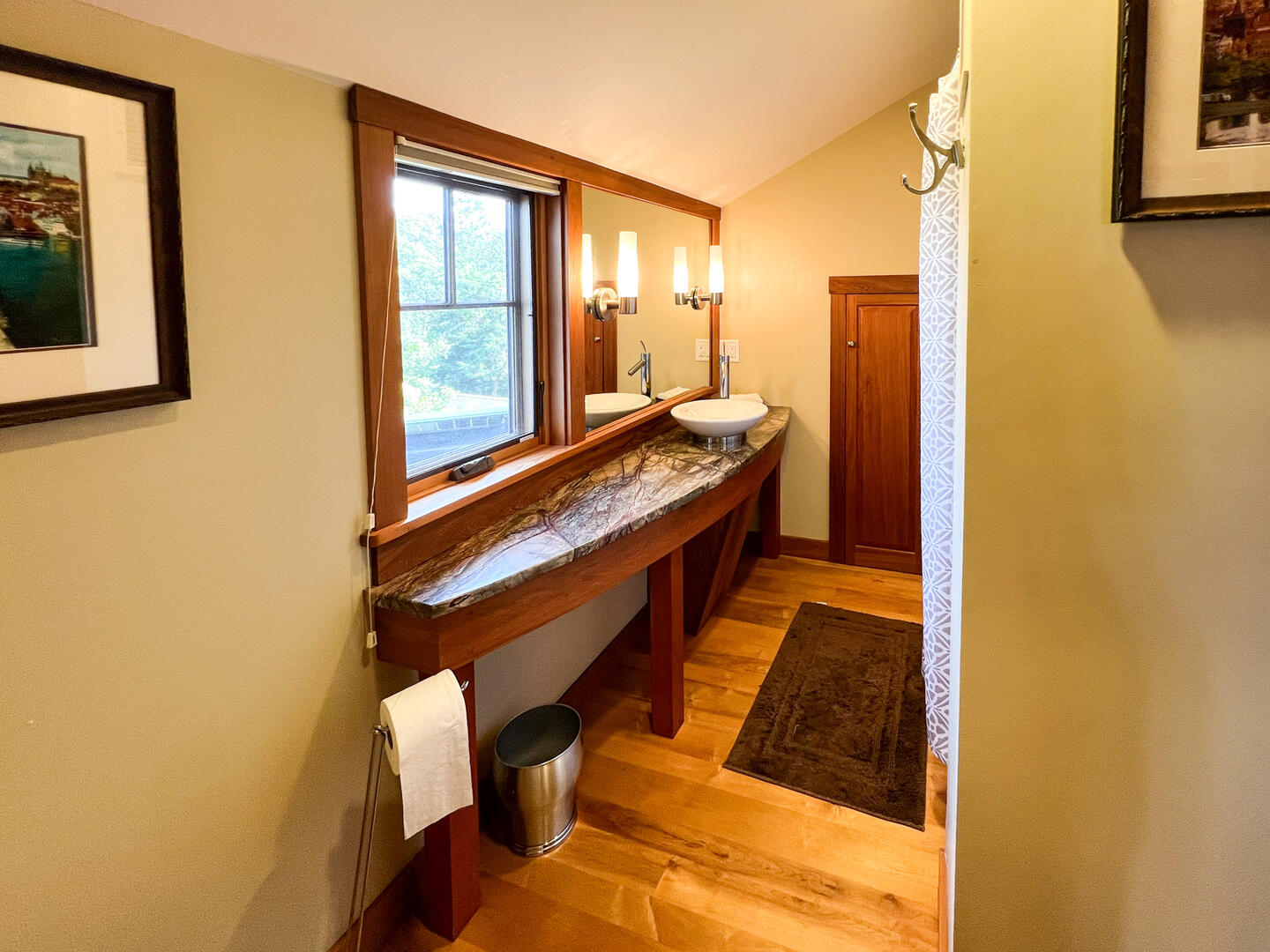 Hall Bath with a Shower Tub Combo, Second Floor