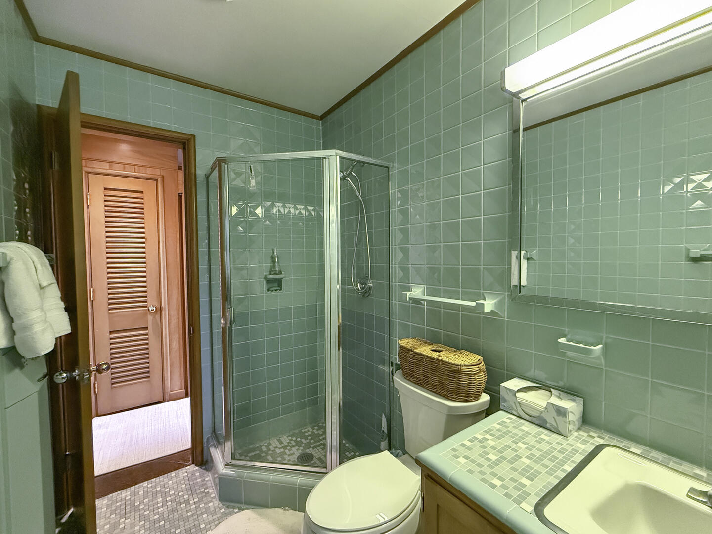 Hall Bath with Shower Stall, First Floor