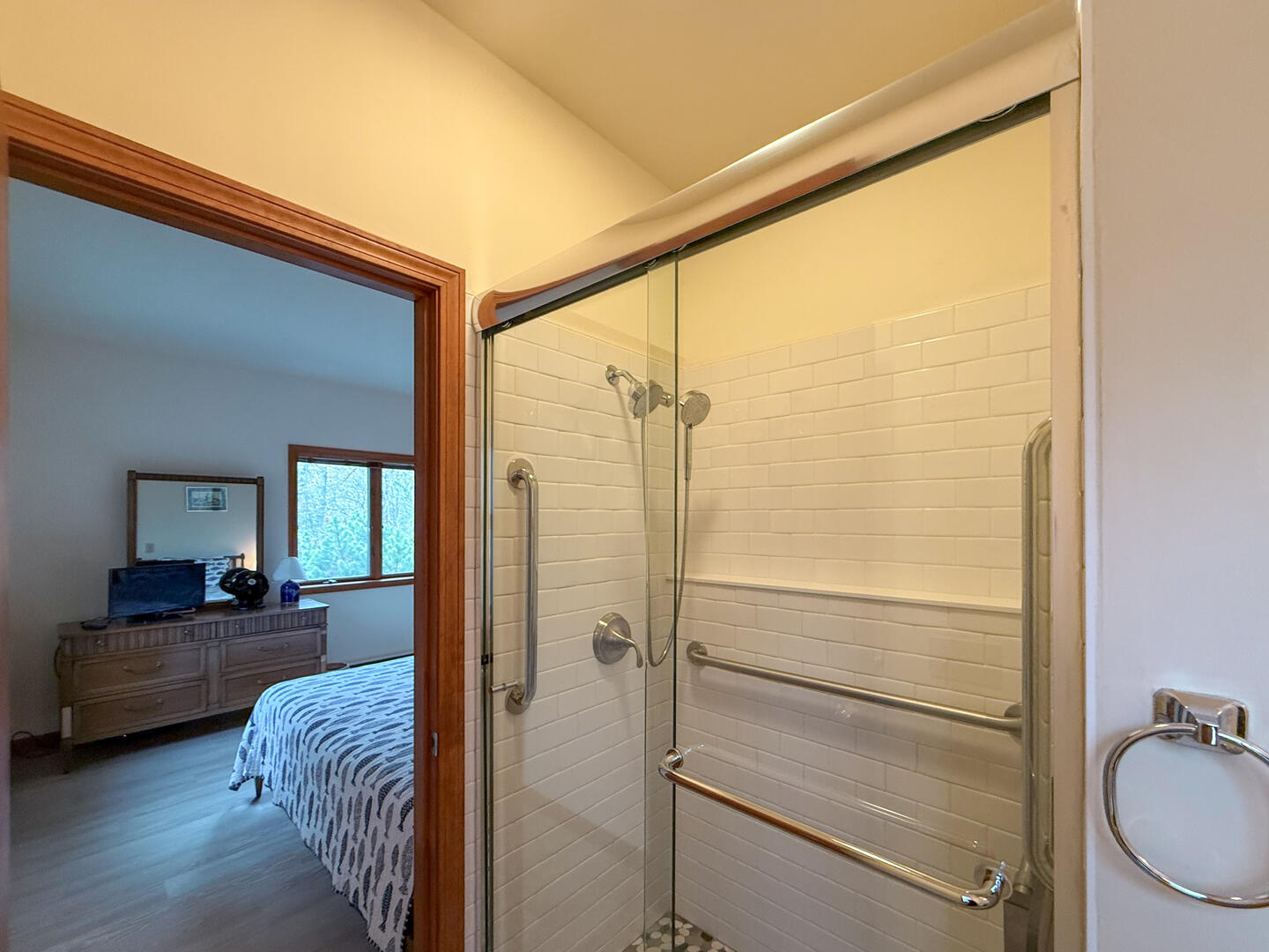 Adjoining Hall Bath with a Shower Stall, First Floor