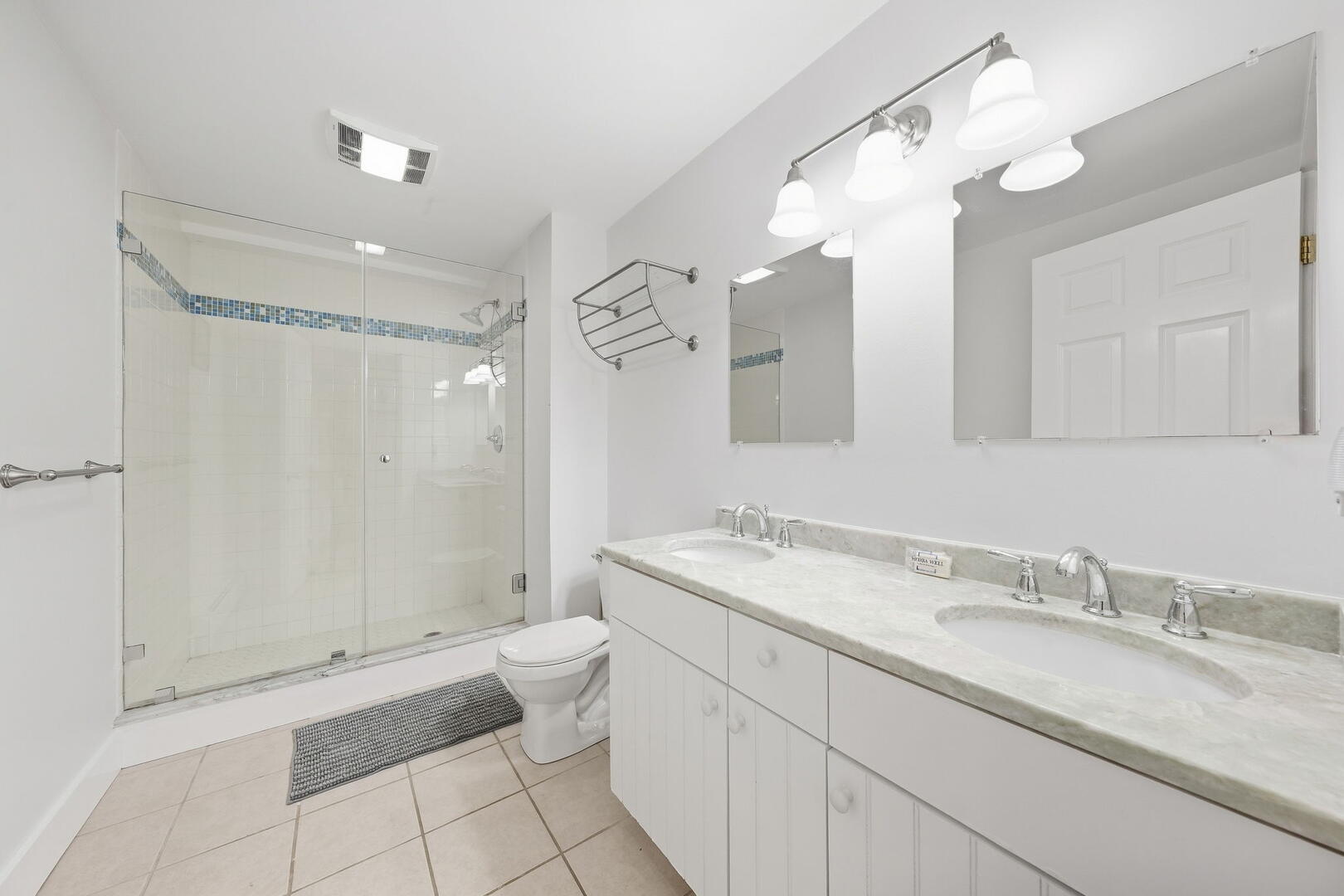 Hall Bath with a Shower Stall, Lower Level