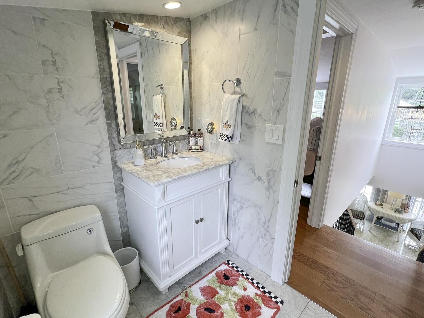 Hall Bath with Tub Shower Combo, Second Floor