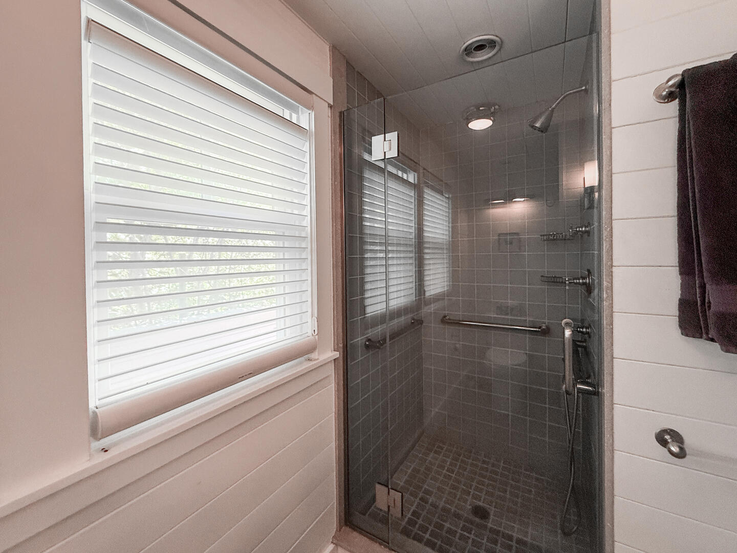 Hall Bath with a Shower Stall, First Floor