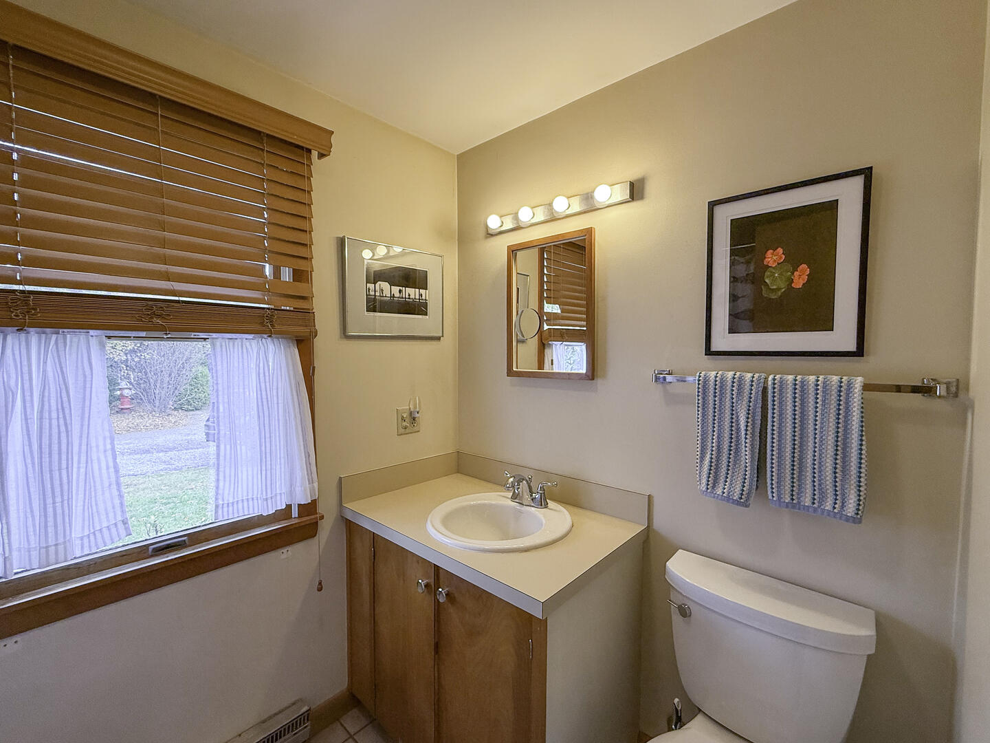 Hall Bath with Shower Tub Combo, First Floor