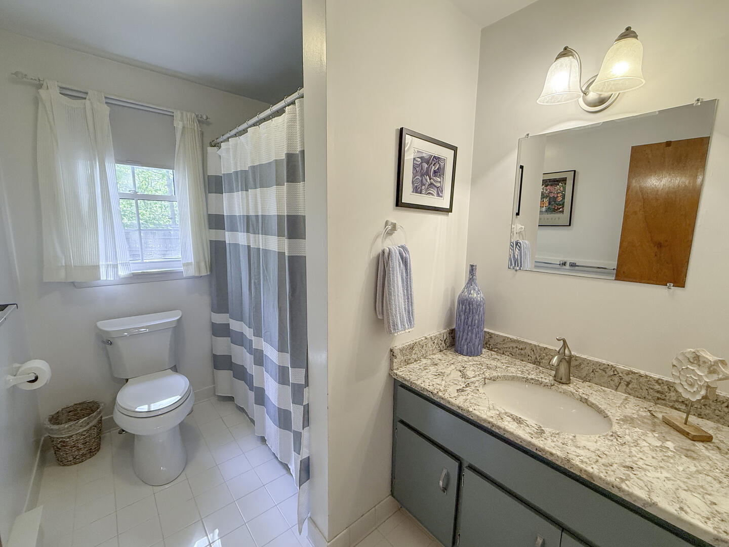 Hall Bath with Shower Tub Combo, First Floor