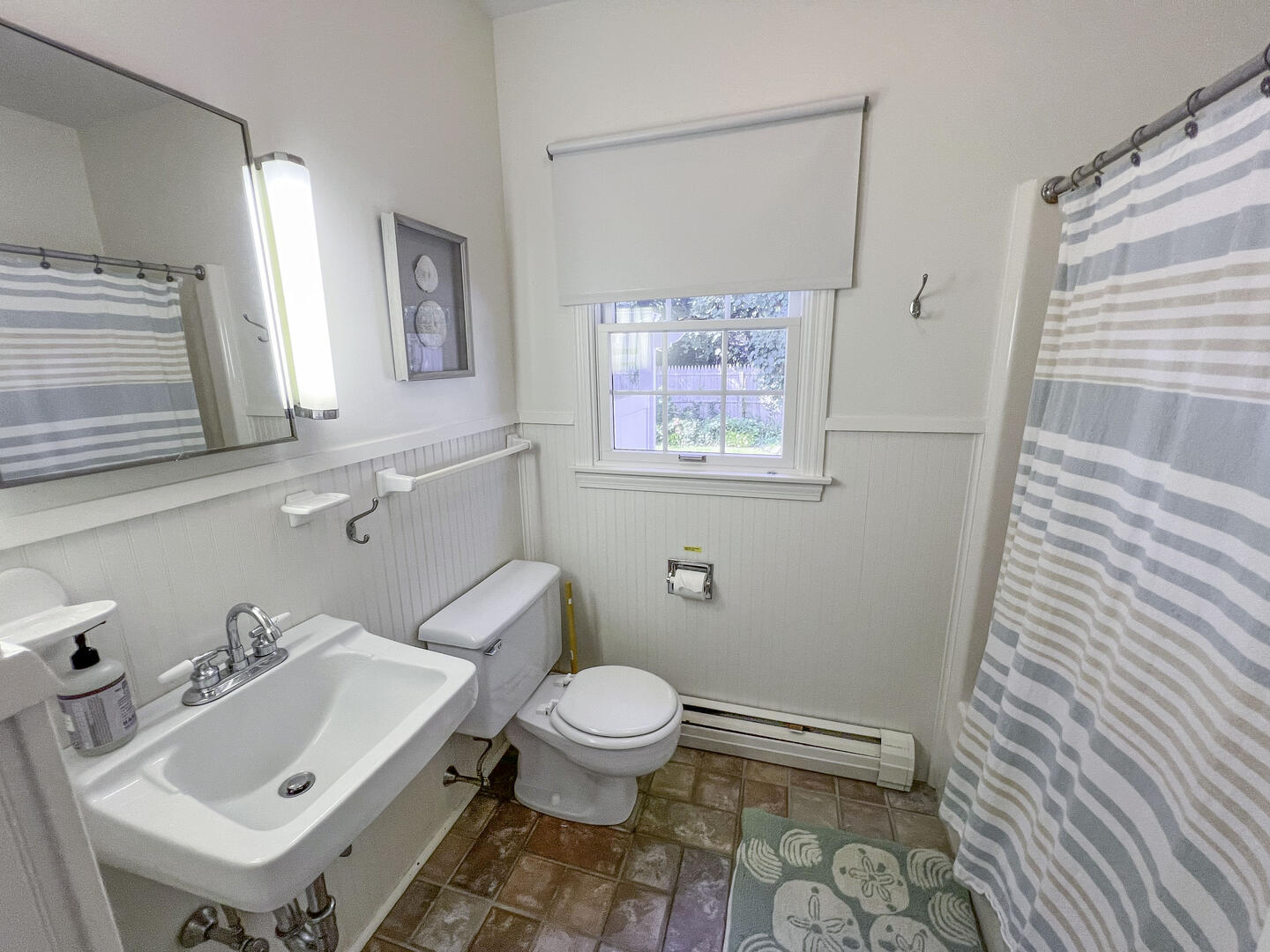 Hall Bath with Shower Tub Combo, First Floor