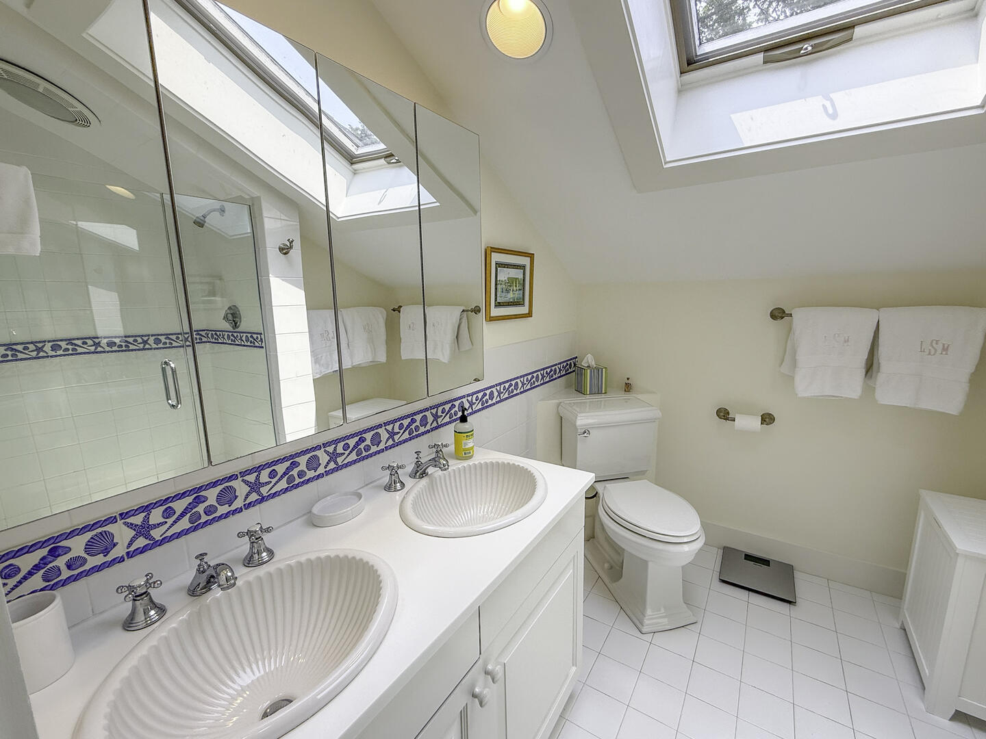 Hall Bath with Shower Stall, Second Floor