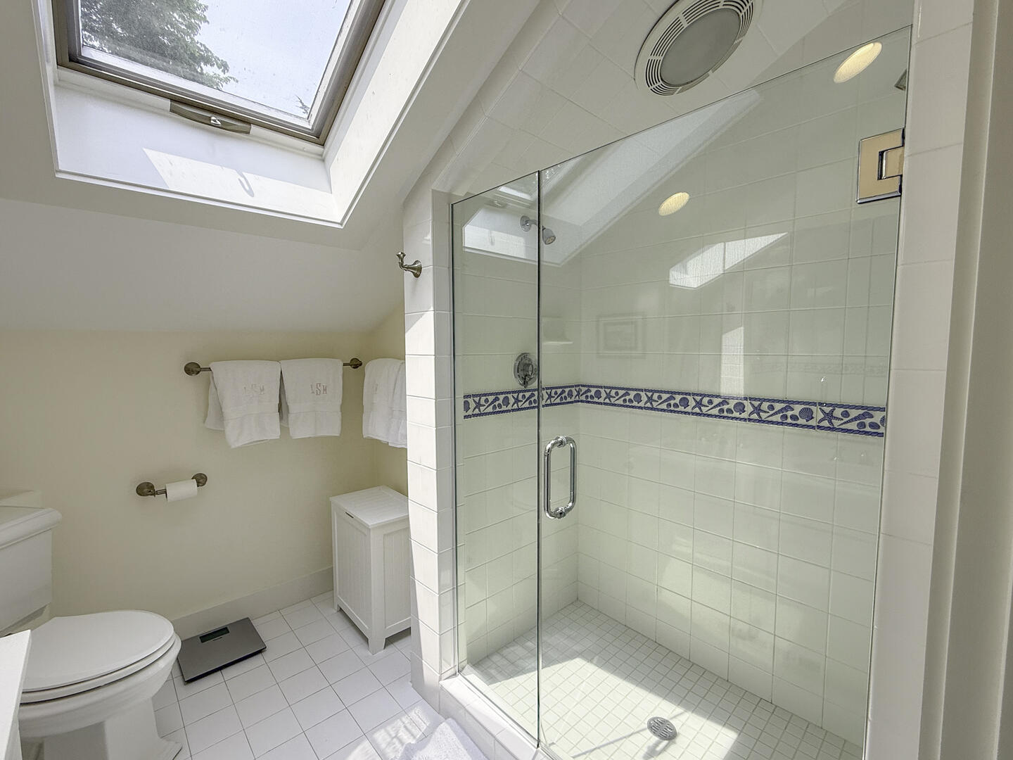 Hall Bath with Shower Stall, Second Floor