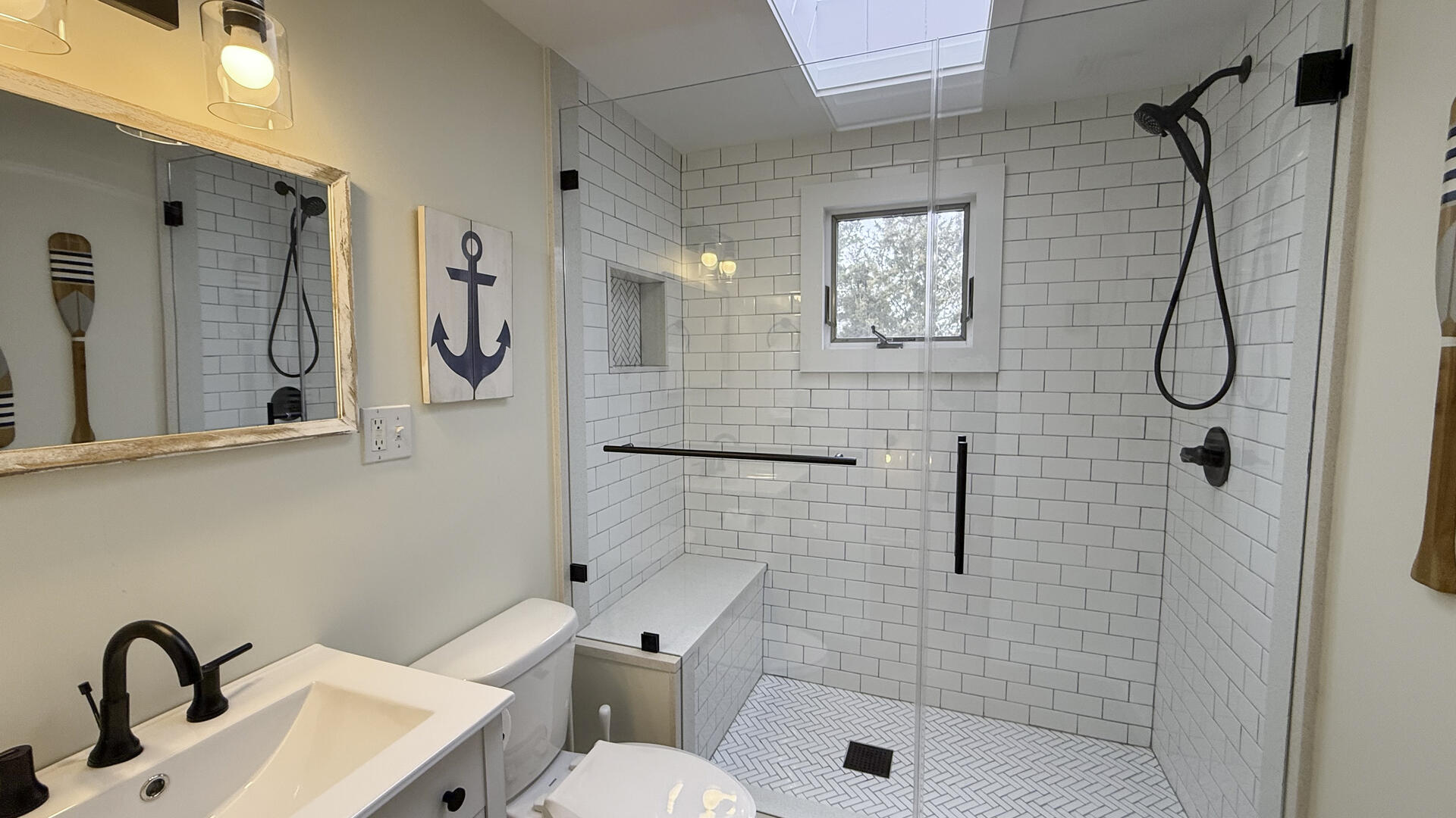 Hall Bath with Shower Stall, Second Floor