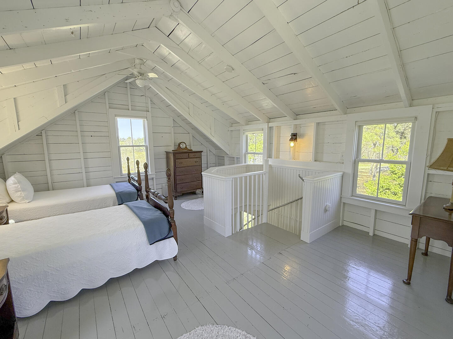 BR2 (2) Twin Beds (accessed via spiral staircase to open loft)