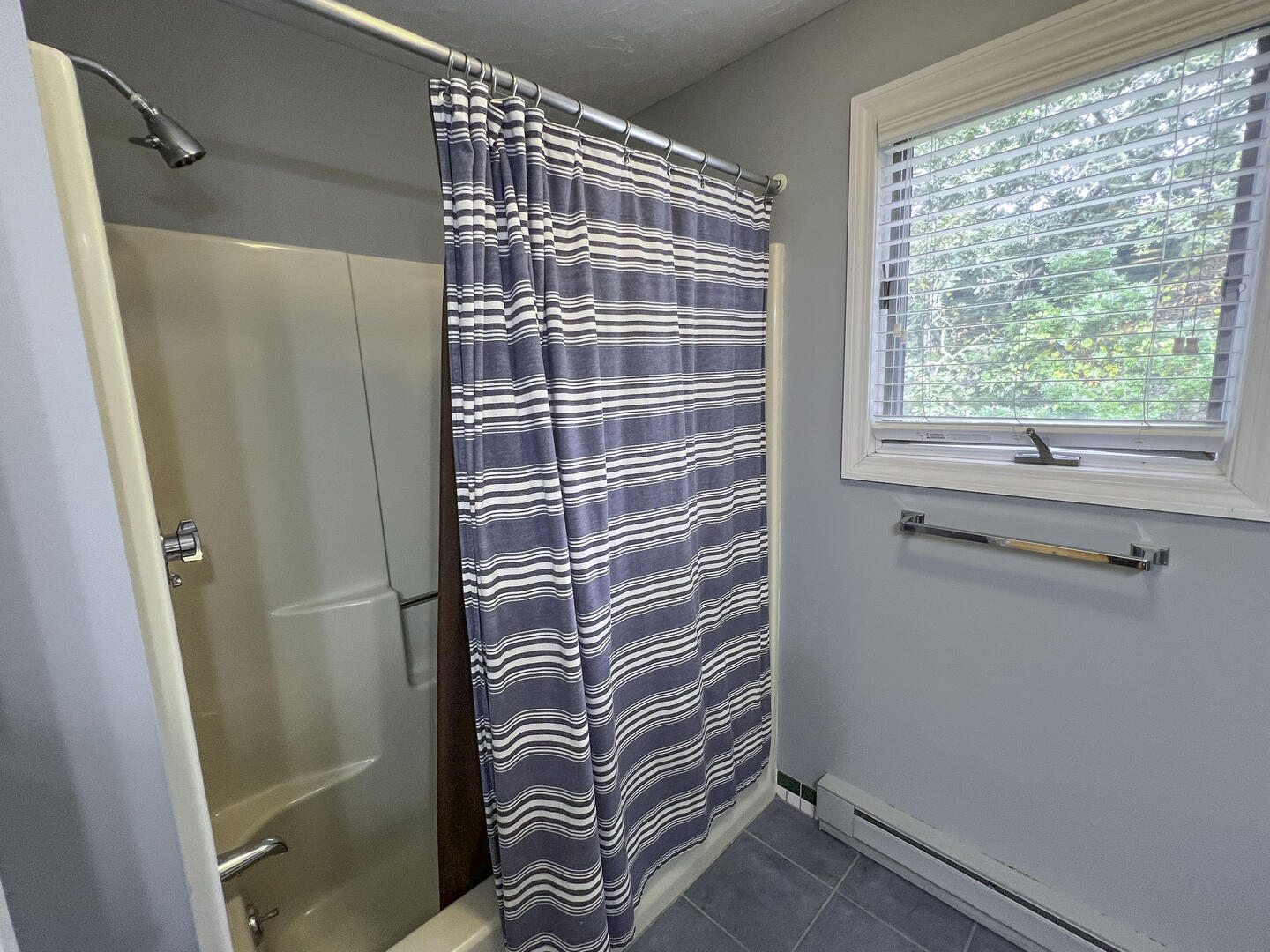 Hall Bath with Tub Shower Combo, First Floor