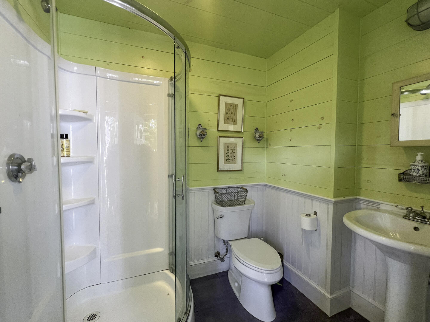 Hall Bath with Shower Stall, First Floor (Outdoor Access Only)