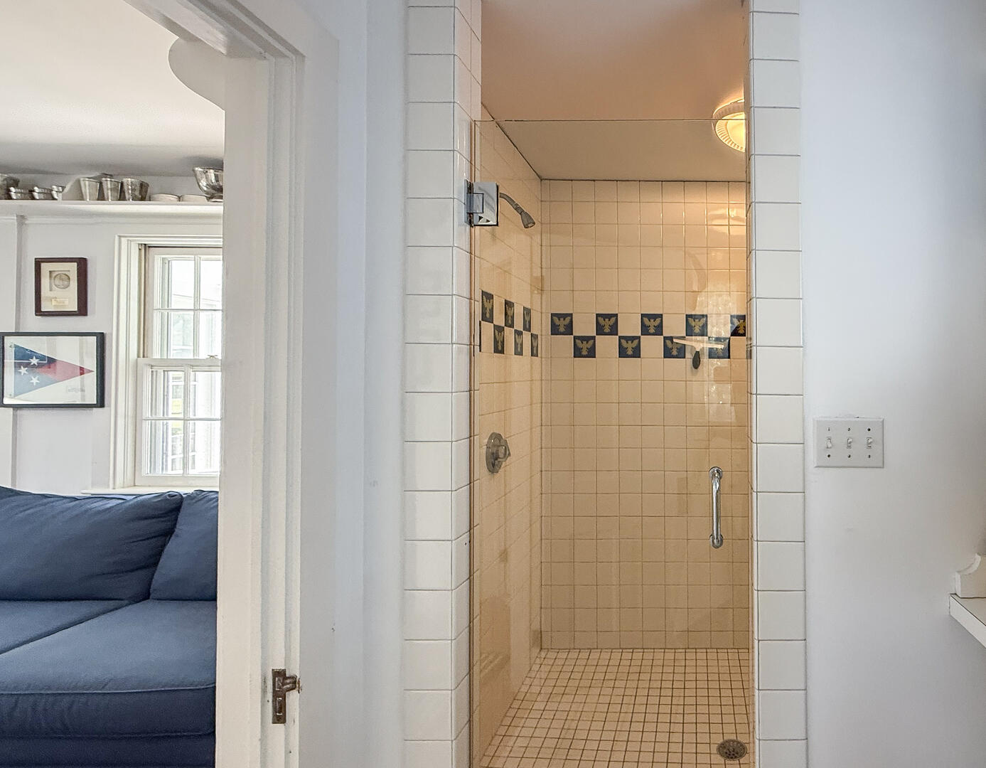 Hall Bath with a Shower Stall, First Floor