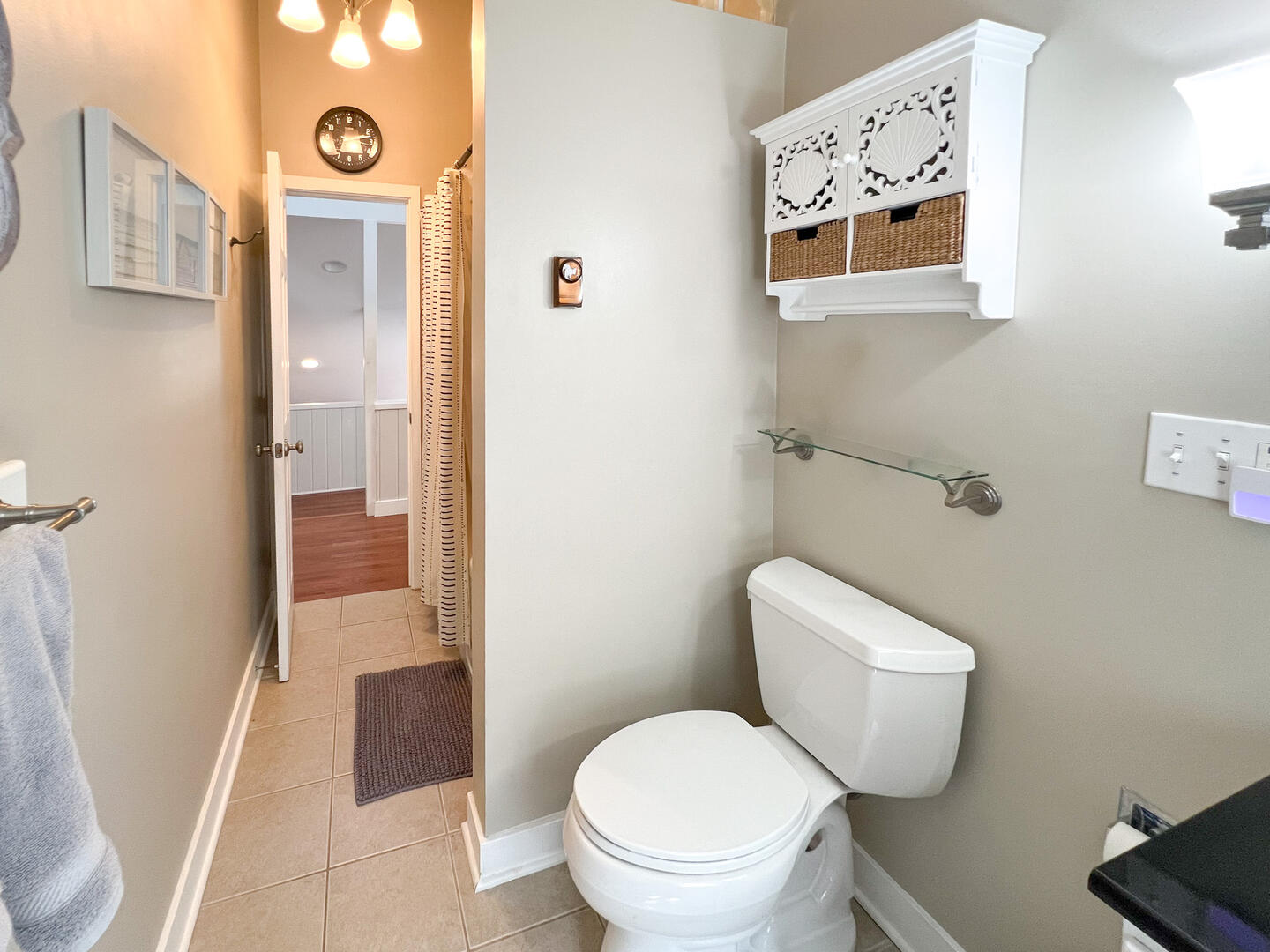 Hall Bath with a Shower Tub Combo, Second Floor