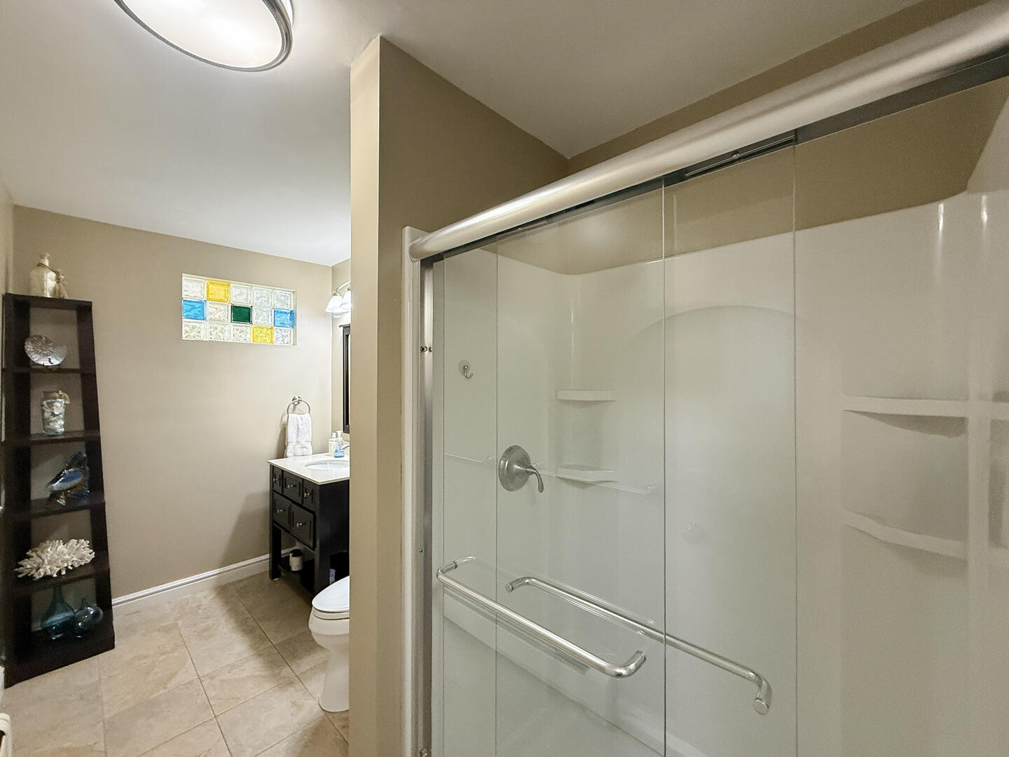 Hall Bath with a Shower Stall, First Floor