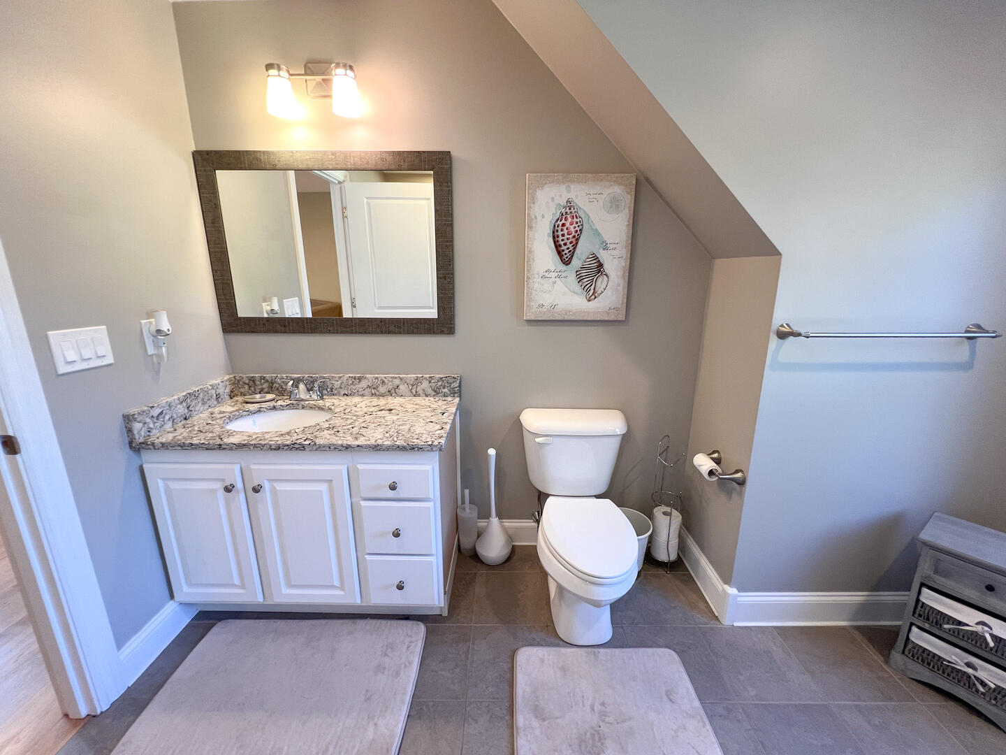 Hall Bath with Tub Shower Combo, Second Floor