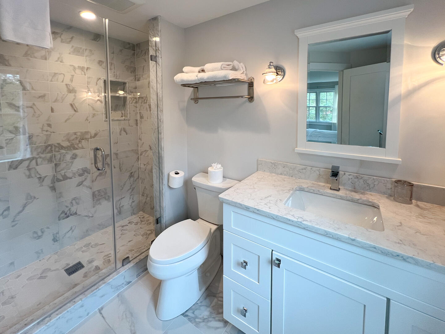 BR2 Queen En Suite with a Shower Stall, Second Floor