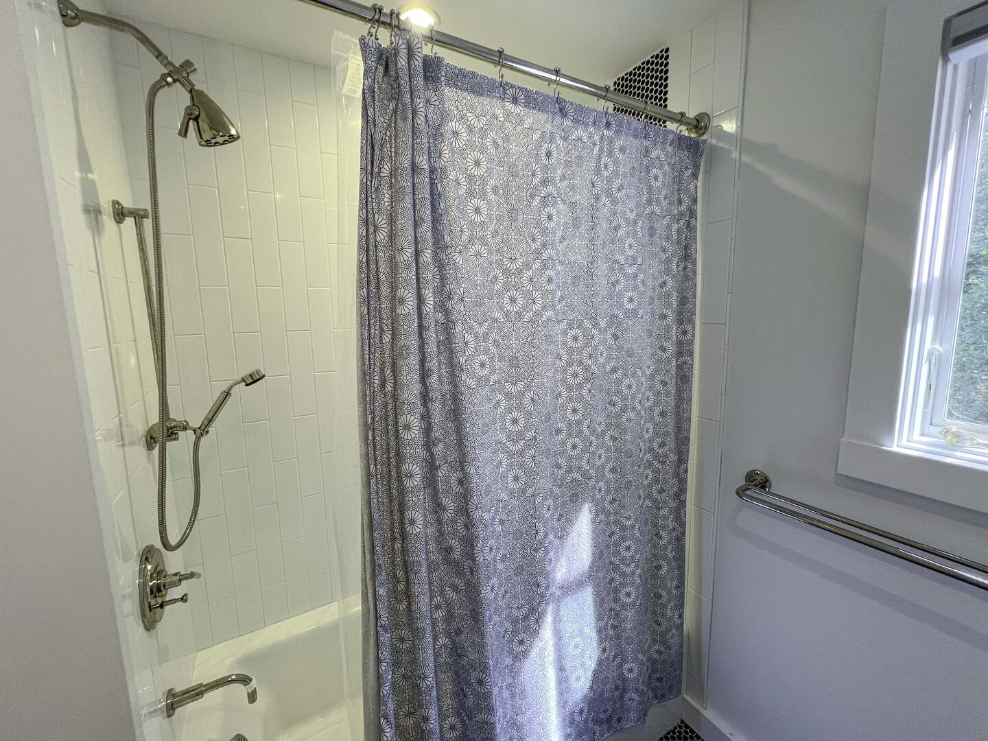 Hall Bath with Tub Shower Combo, First Floor