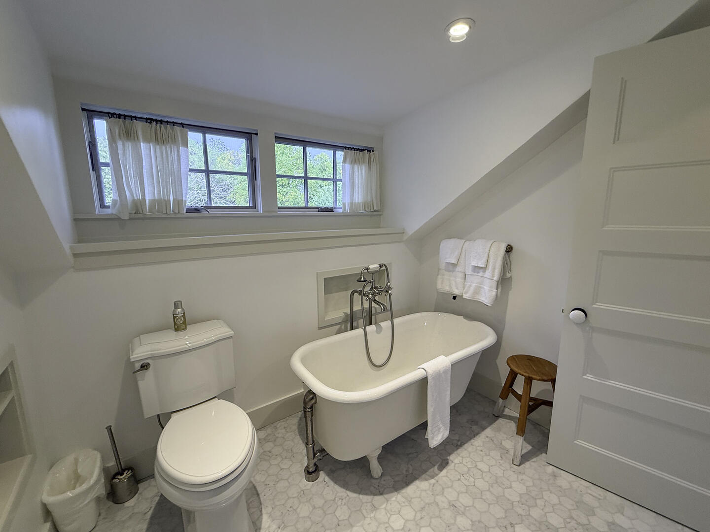 Hall Bath with Shower Stall and Tub, Second Floor