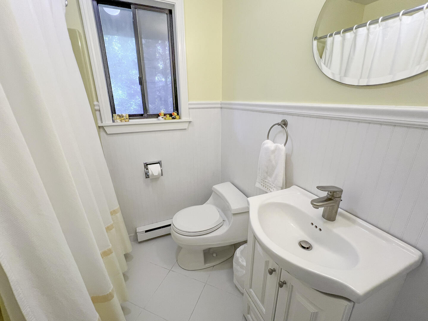 Hall Bath with Tub Shower Combo, First Floor
