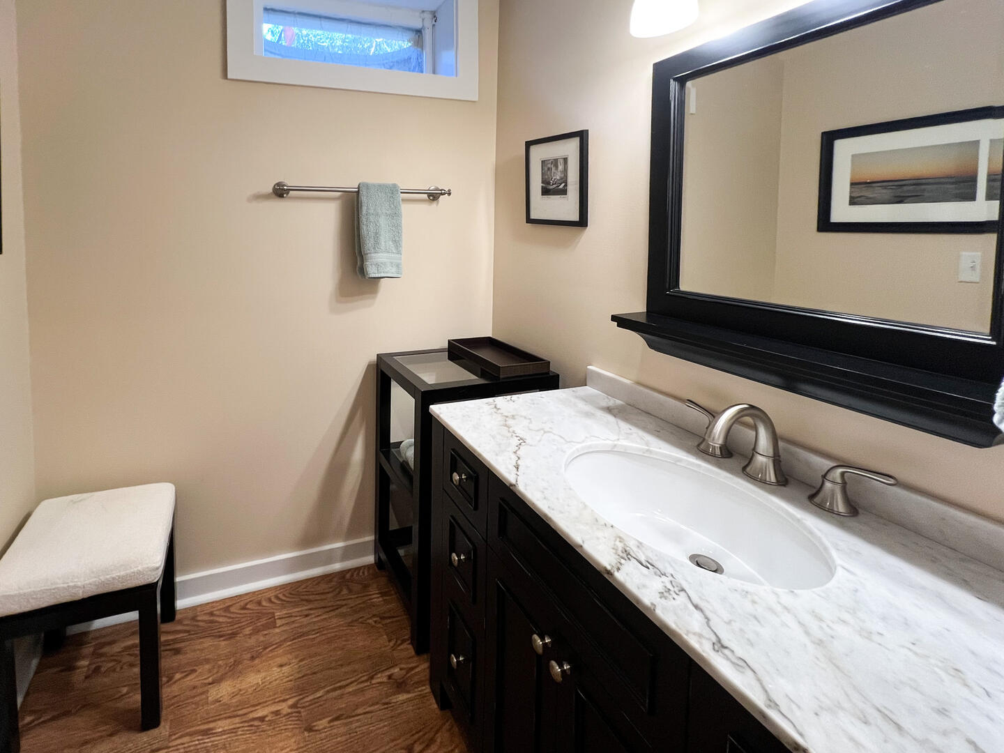 Hall Bath with a Shower Stall, Lower Level