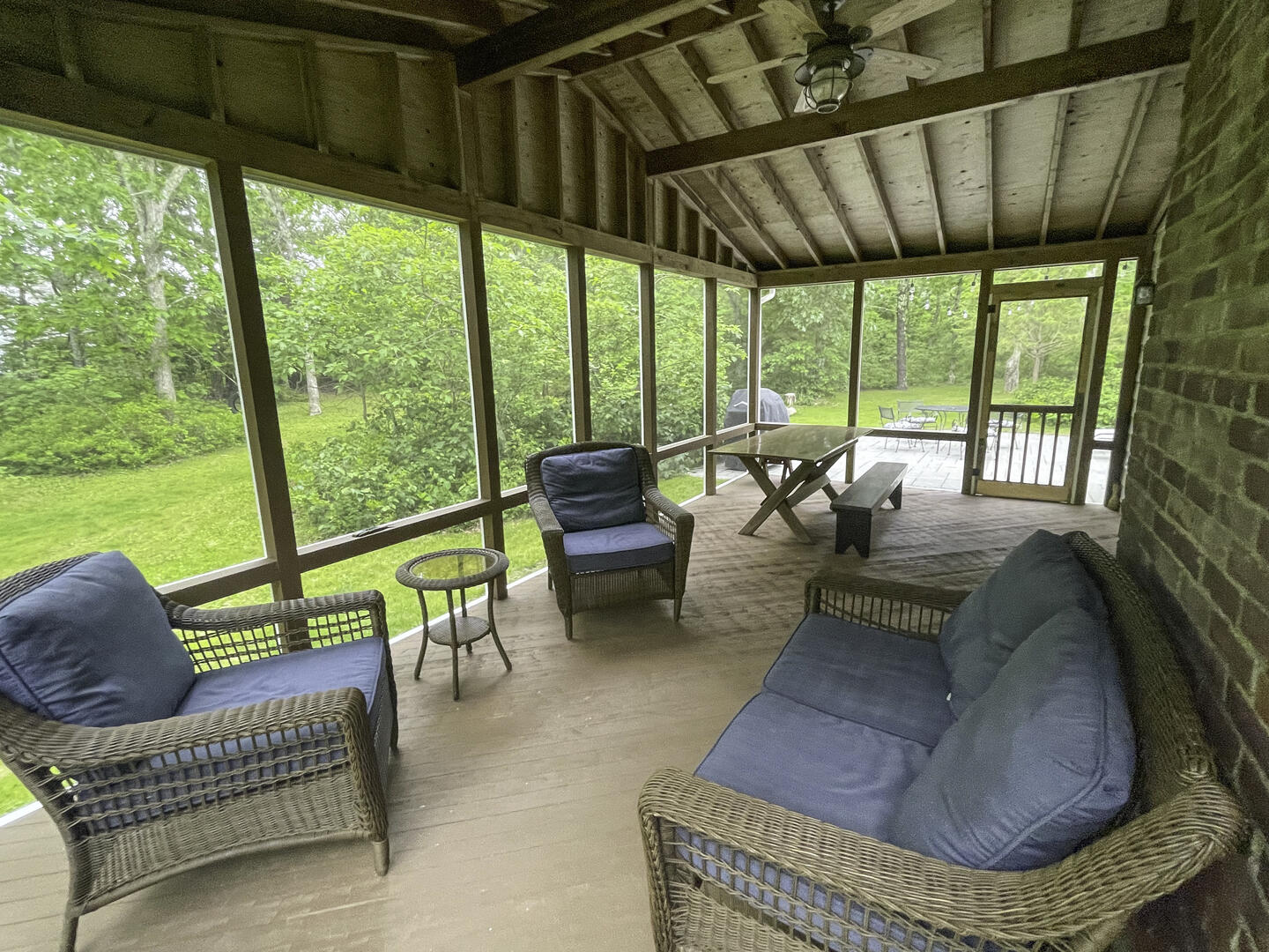 Spacious screened in porch for summer dining and evenings