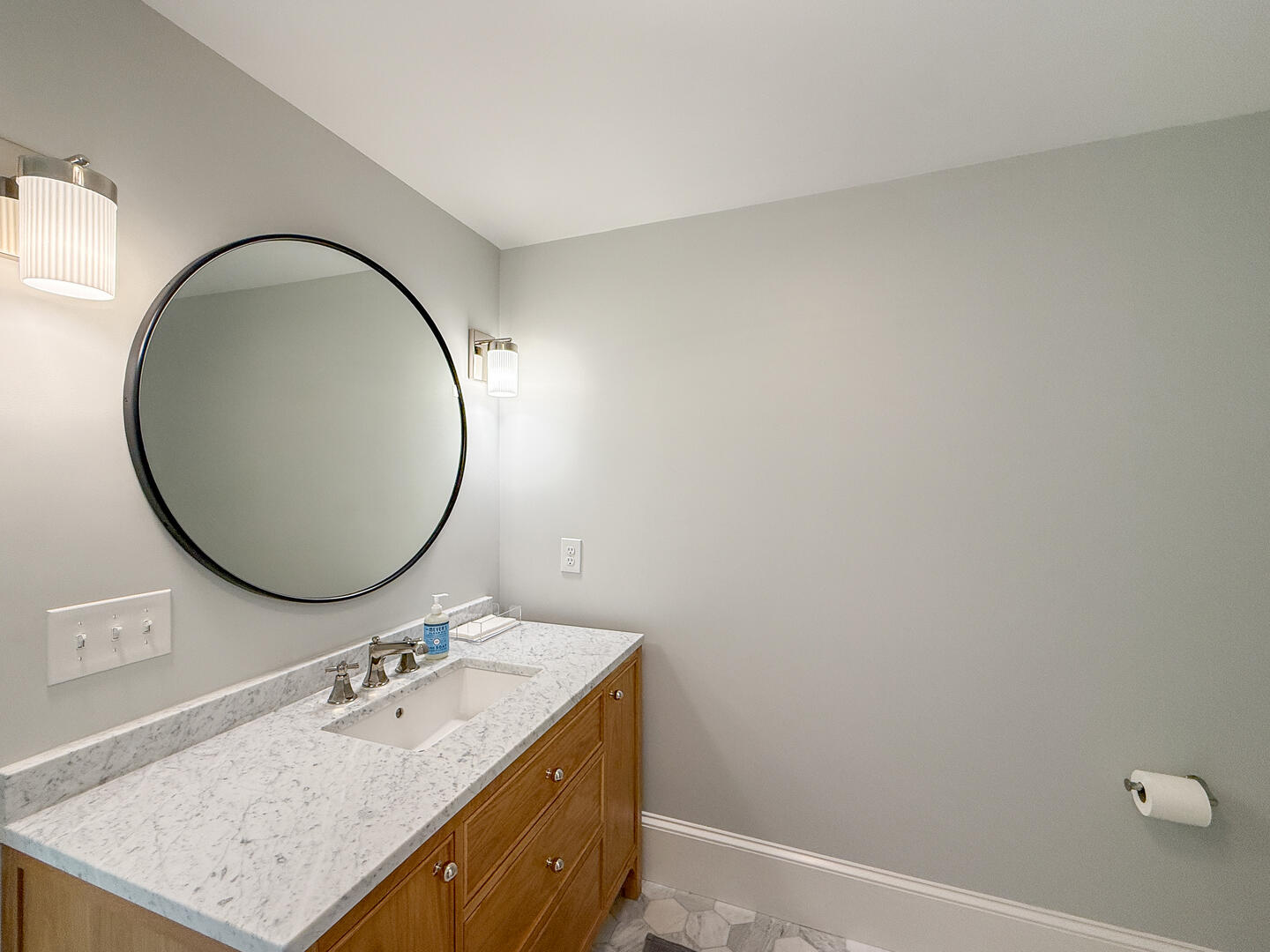 Hall Bath with a Shower Stall, First Floor
