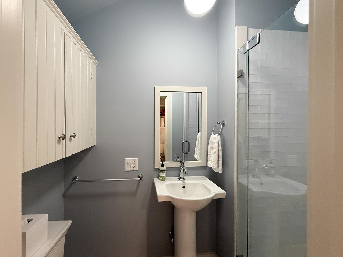 Hall Bath with a Shower Stall, First Floor