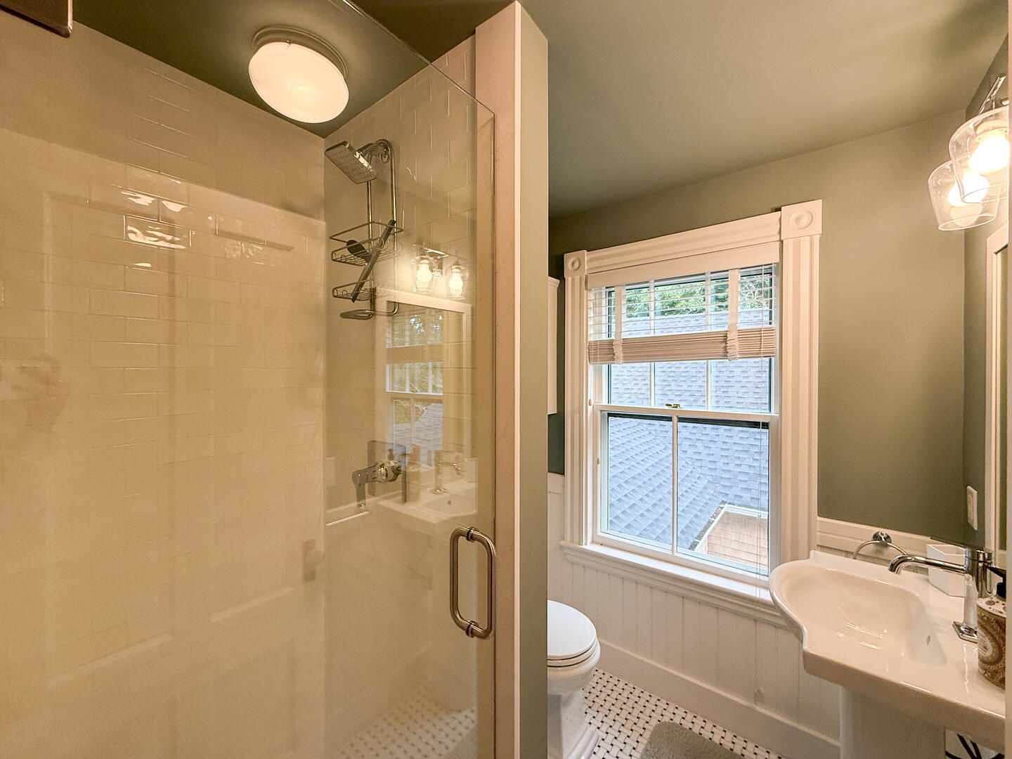 Hall Bath with a Shower Stall, Second Floor