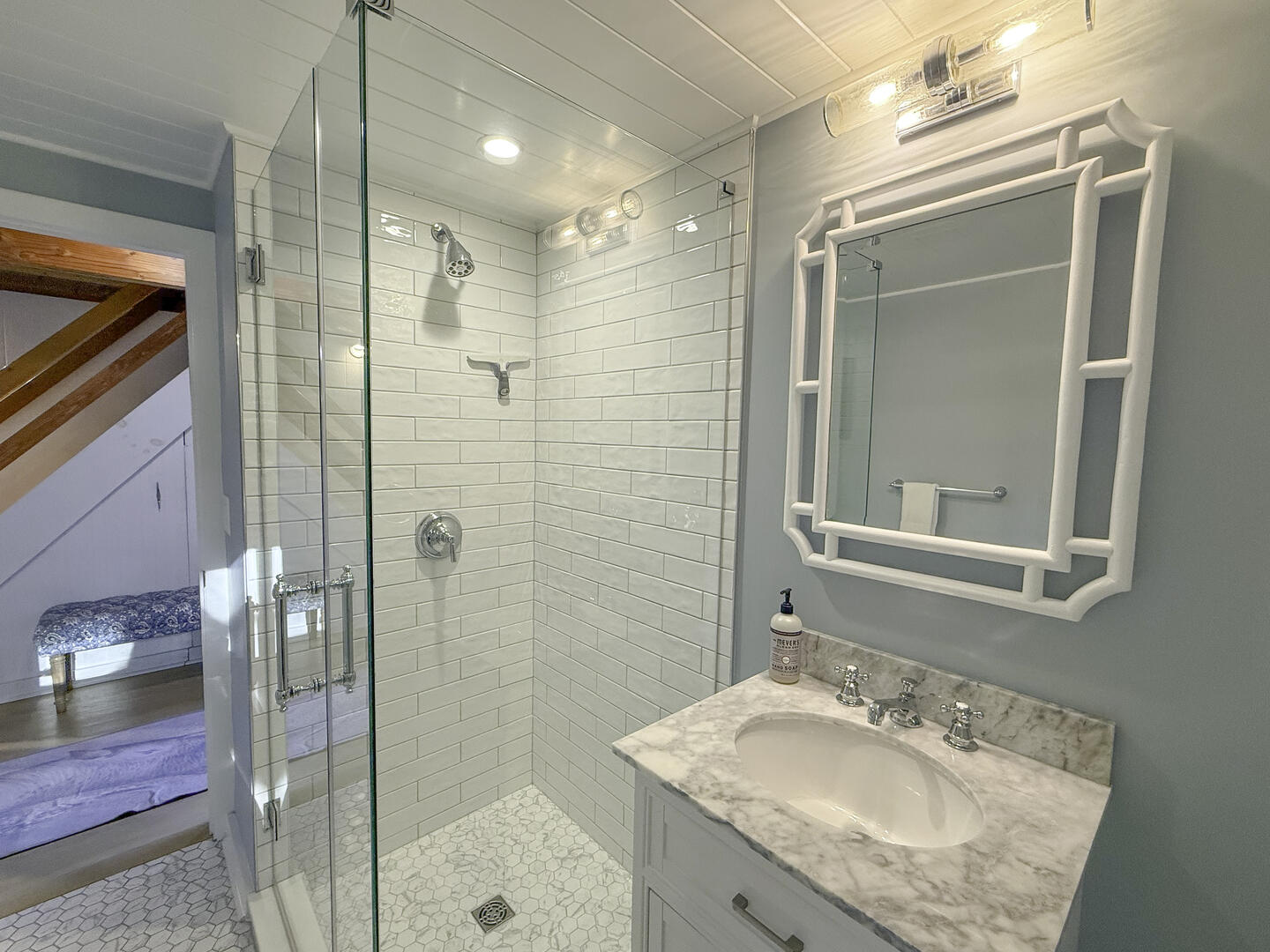 Hall Bath with Shower Stall, First Floor