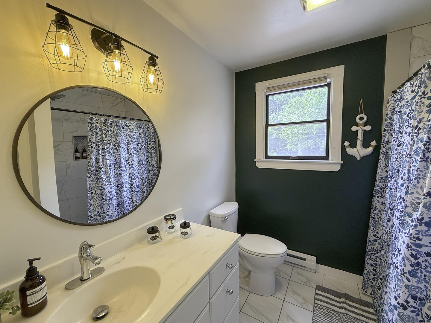 Hall Bath with Shower Stall, First Floor