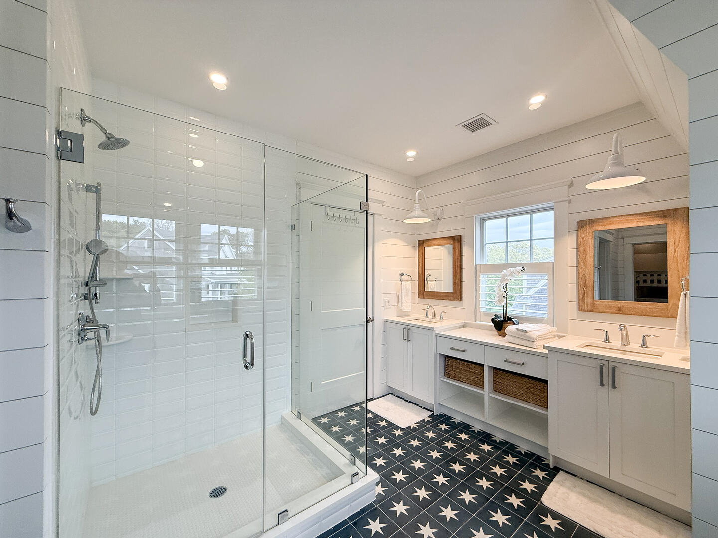 BR3 & BR4 Adjoining Bath with a Shower Stall, Second Floor
