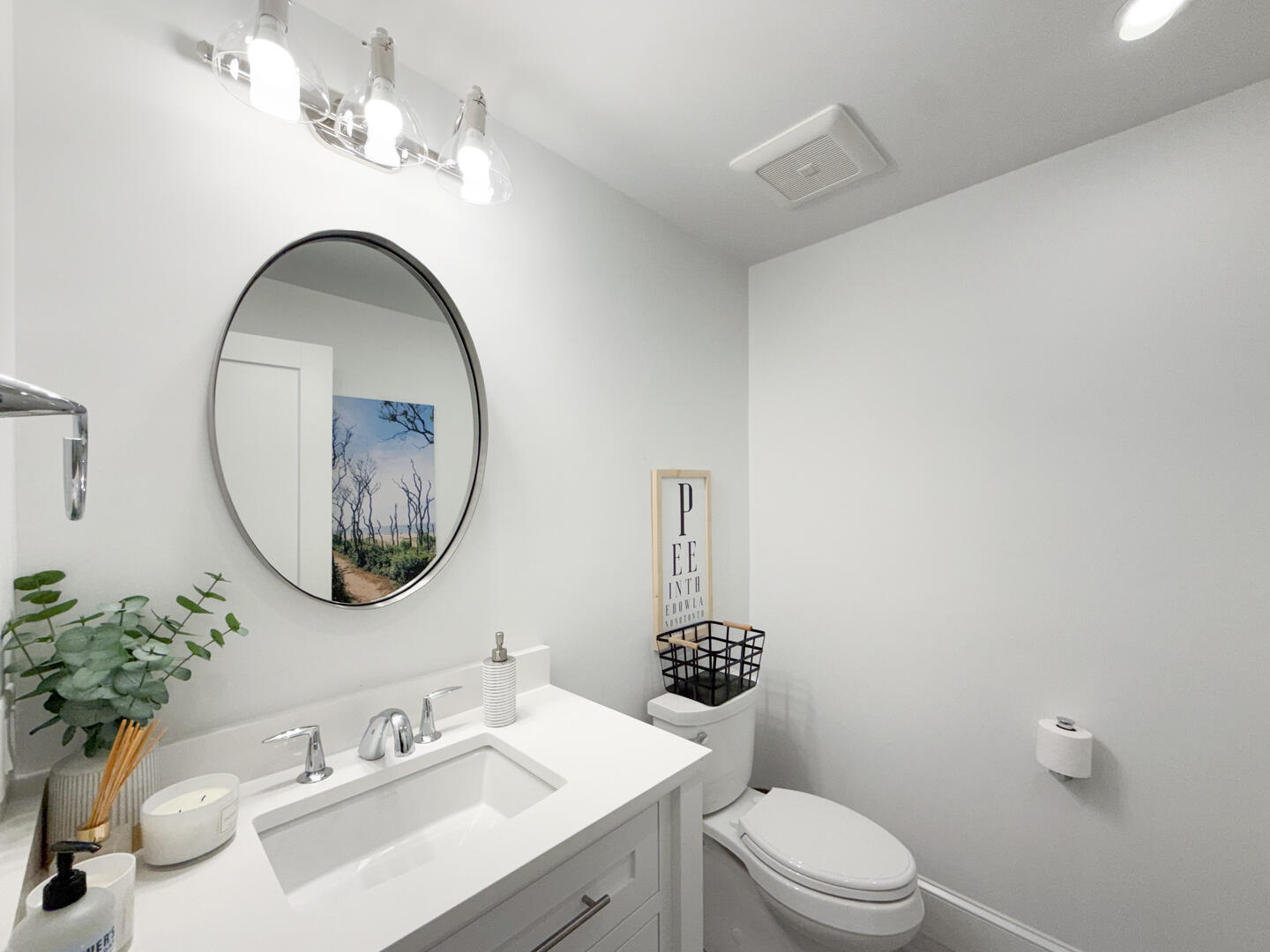 Powder Room, Lower Level