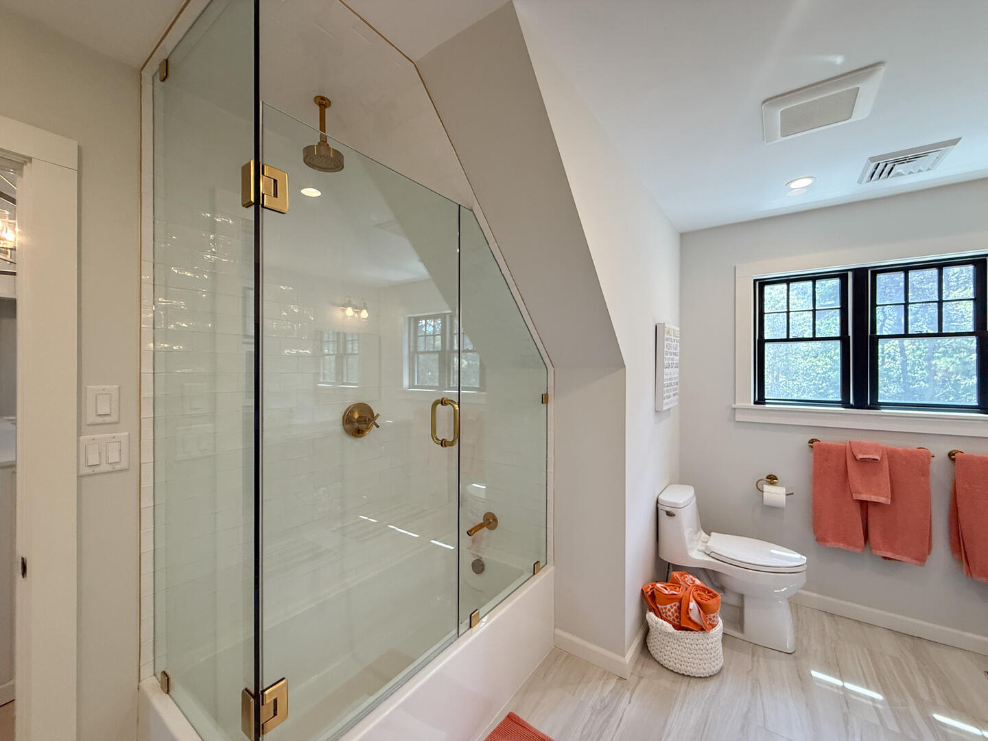 Hall Bath with Tub Shower Combo, Second Floor