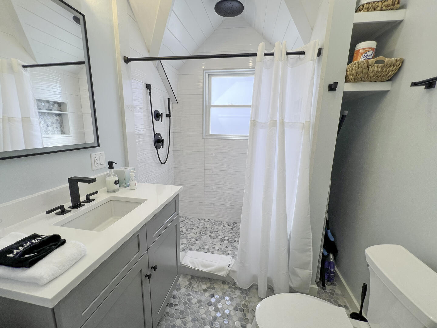 Hall Bath with Shower Stall, Detached Apartment Second Floor